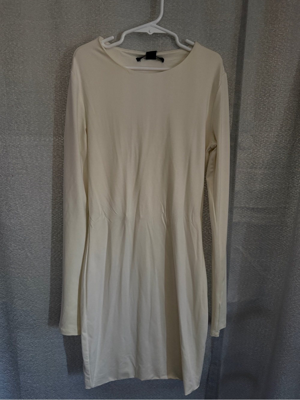Classic Long-Sleeve Cream Women’s Dress